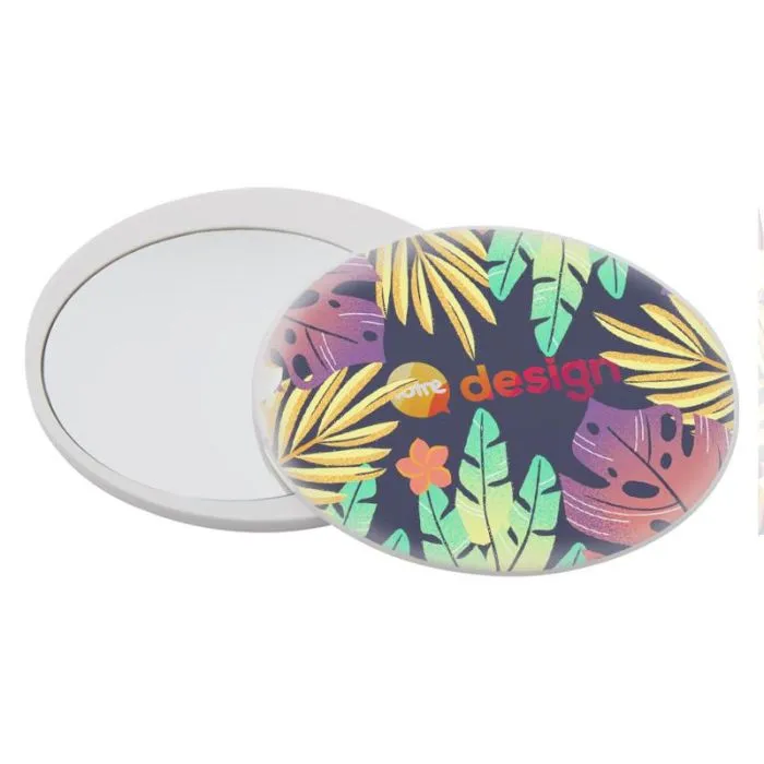 Miroir de maquillage rond coulissant publicitaire  - Glider