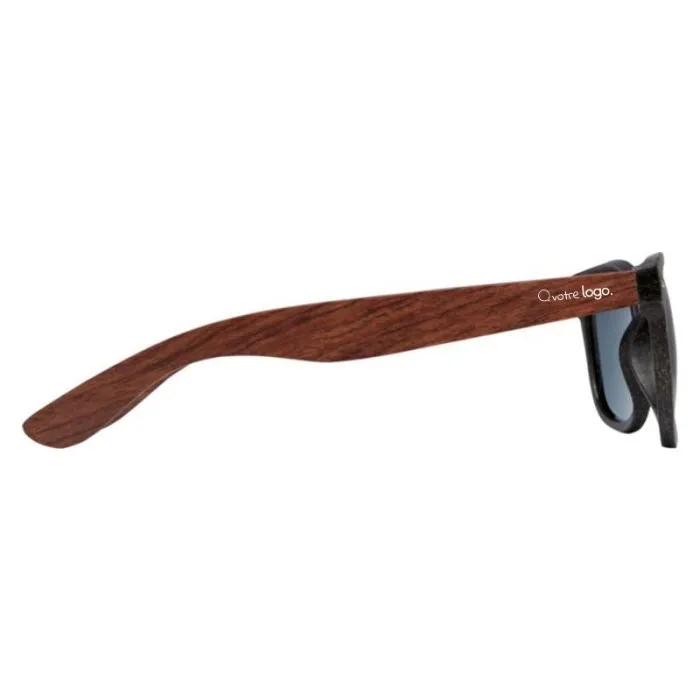 Lunettes de soleil rétro personnalisées en fibres de café-Kafo
