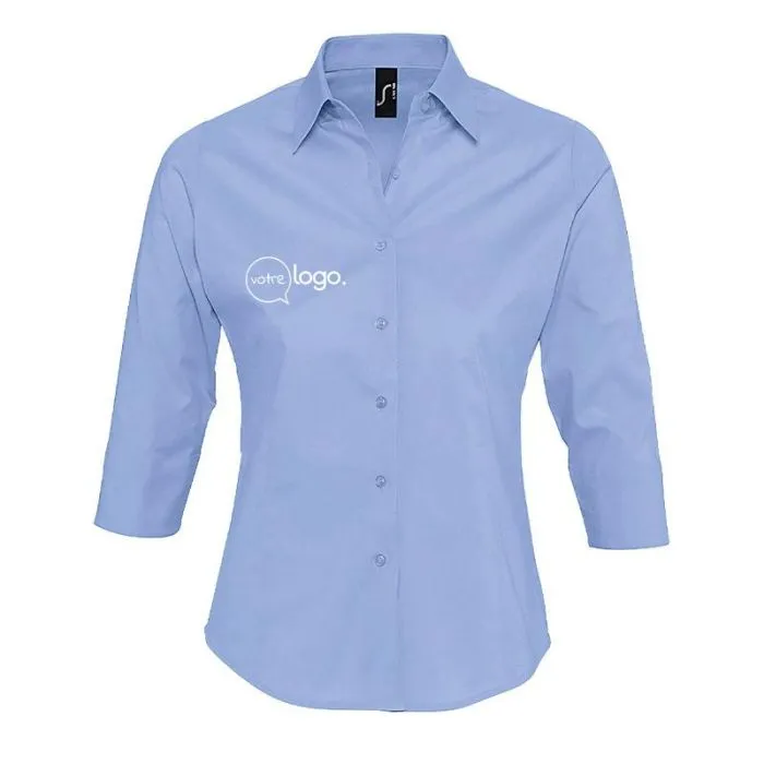 Chemise femme strech manches 3/4 personnalisée - EFFECT