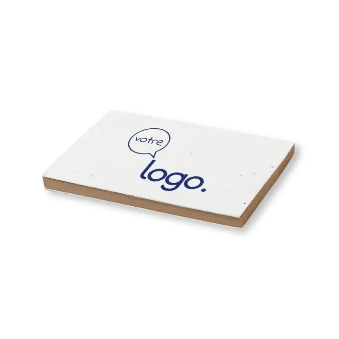 Bloc notes ensemencé publicitaire en papier plantable - Zomek