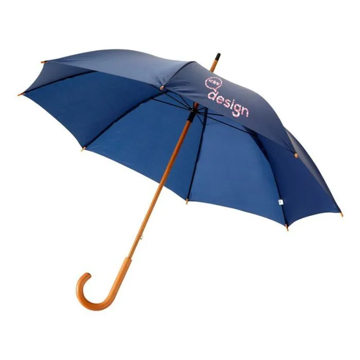 Parapluie publicitaire 23" avec poignée et mât en bois Jova