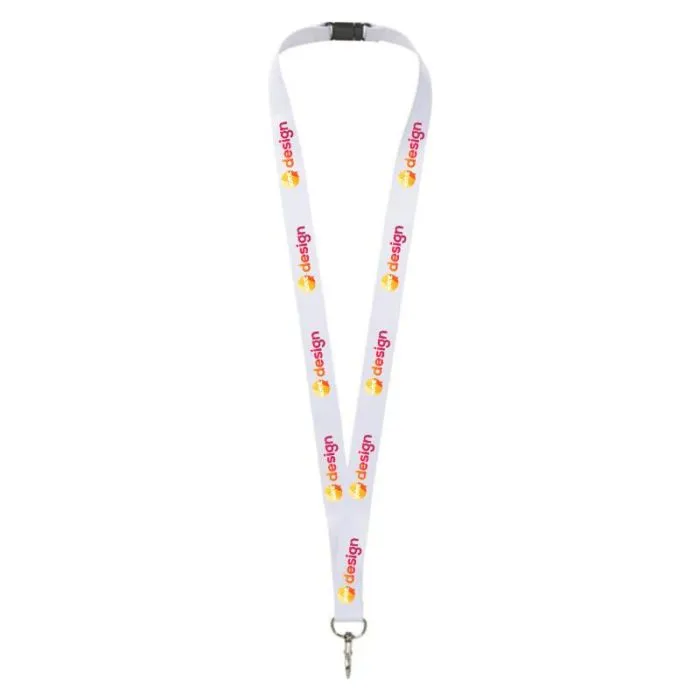Lanyard personnalisable en PET recyclé largeurs variées - Addie