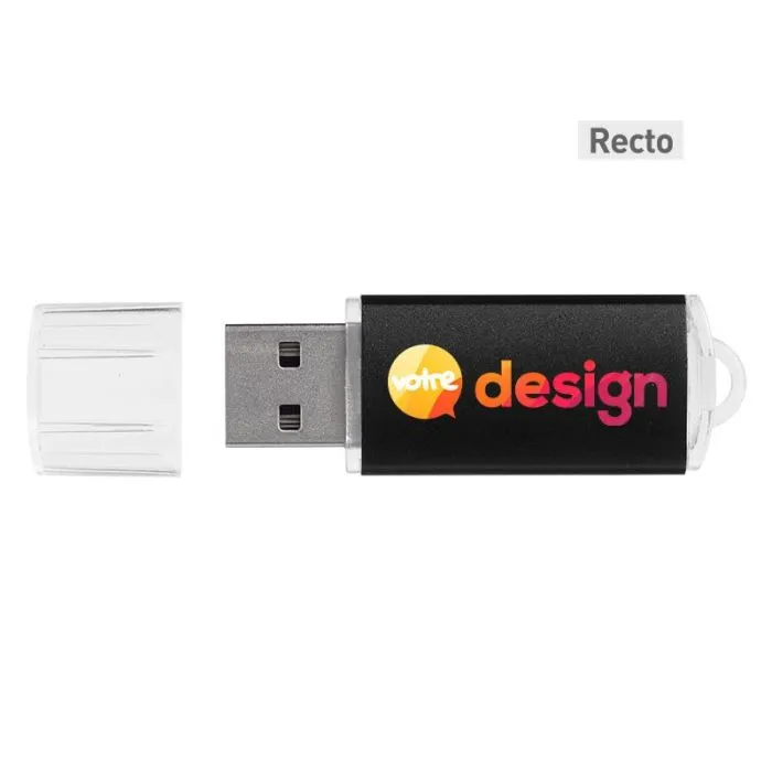 Clé USB personnalisée en plastique et aluminium avec capuchon-Silicon Valley