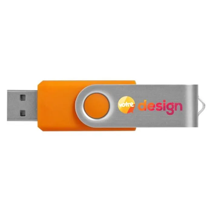 Clé USB basique personnalisée pivotante en aluminium-Rotate