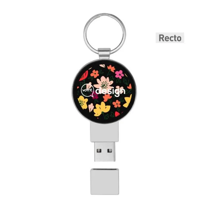 Clé USB ronde de 1 Go à 64 Go personnalisée avec logo lumineux