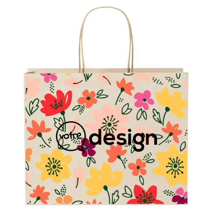 Sac en papier fabriqué éco-responsable 150 g/m2 publicitaire grande taille