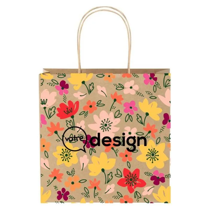 Sac en papier Kraft 120 g/m2 personnalisable  petite taille