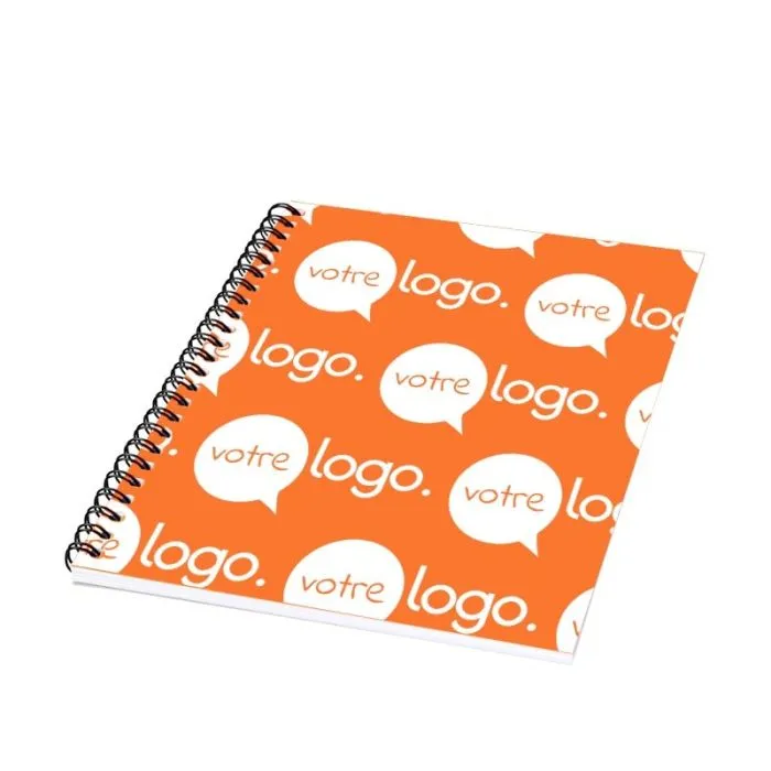 Cahier personnalisé à spirales A5 avec couverture PP - Desk-Mate®