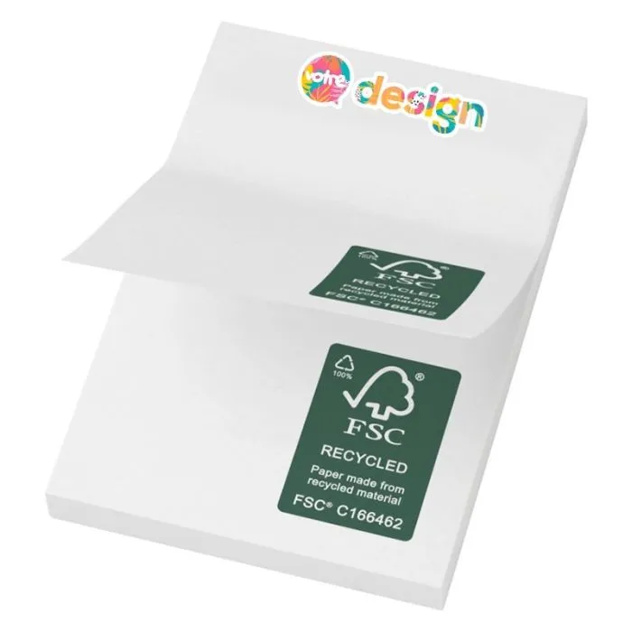 Notes autocollantes personnalisées recyclées Sticky-Mate® 50 x 75 mm