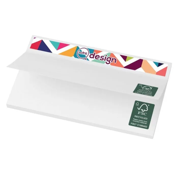 Notes autocollantes personnalisées recyclées Sticky-Mate® 100 x 75 mm