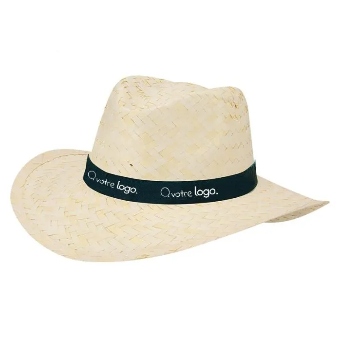 Chapeau de paille personnalisé avec bande intérieure -Rusnak
