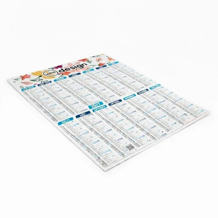Calendrier bancaire personnalisable 14 mois taille Standard