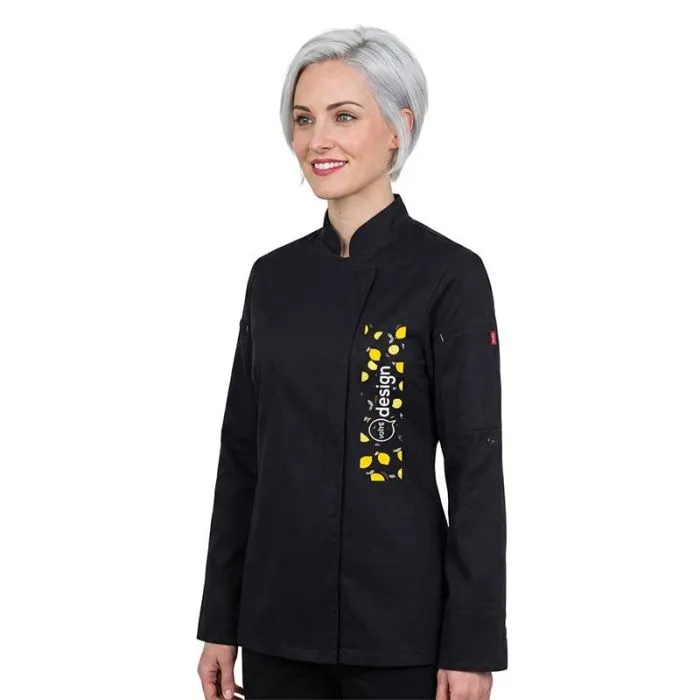 Veste de cuisine personnalisable pour femme en coton et polyester recyclé VL THOTH.