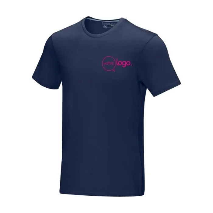 T-shirt Azurite publicitaire bio GOTS manches courtes homme