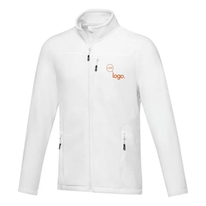 Veste publicitaire pour homme en polaire recyclée GRS entièrement zippée - Amber