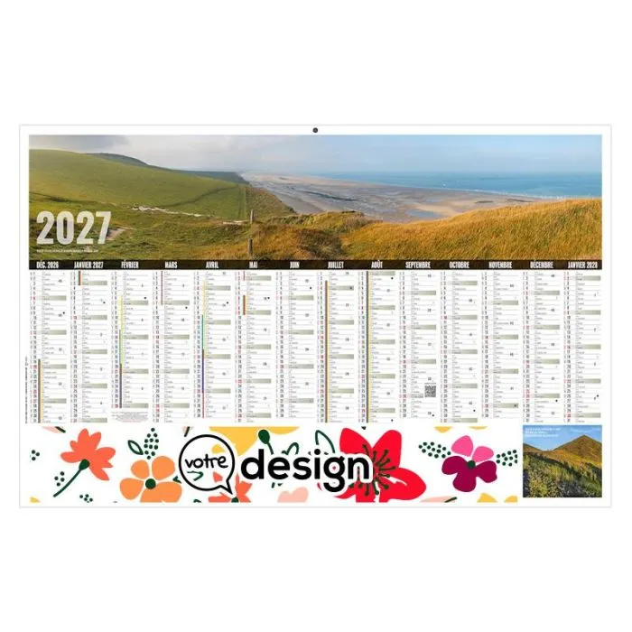 Calendrier personnalisable vue panoramique - Thème Hauts-de-France