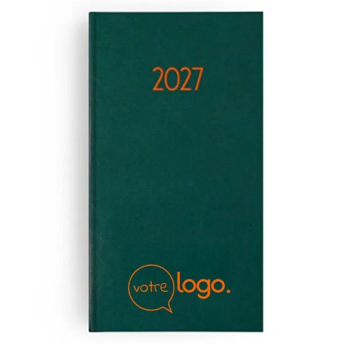 Agenda mini personnalisable effet cuir rigide