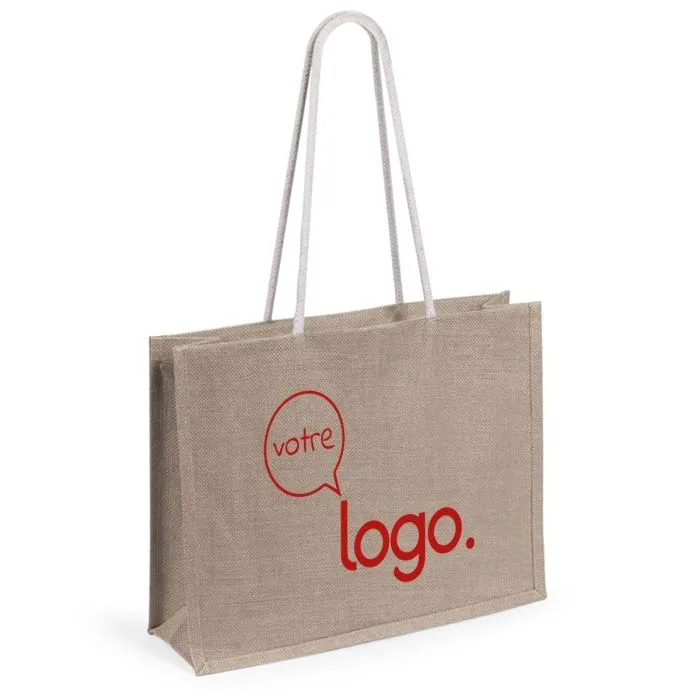 Sac personnalisé en toile de jute de couleurs vives - Hintol
