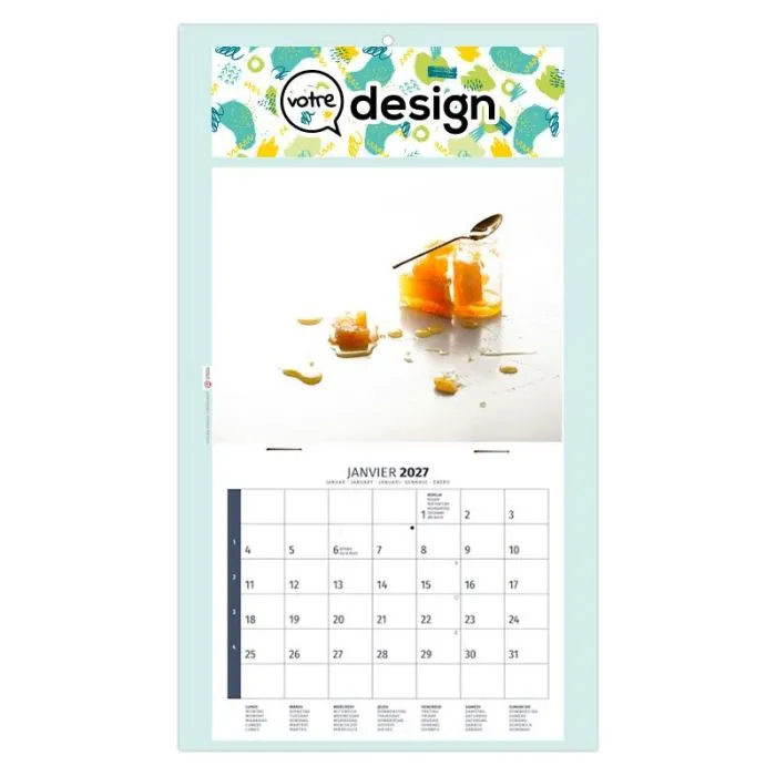Calendrier personnalisable illustré dos carton - Thème homéopathie