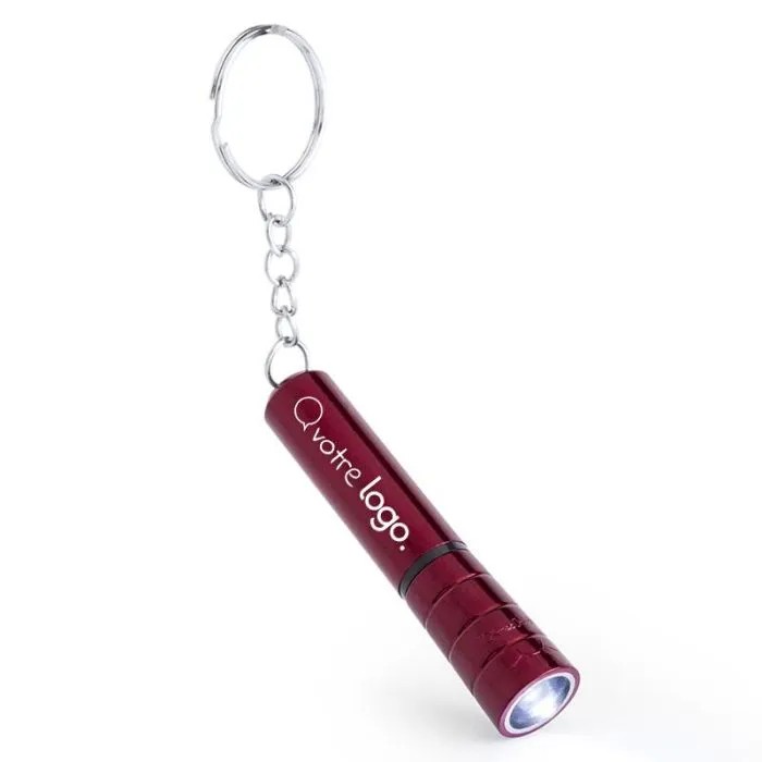 Porte-clés LED personnalisable en métal brillant – Flonse