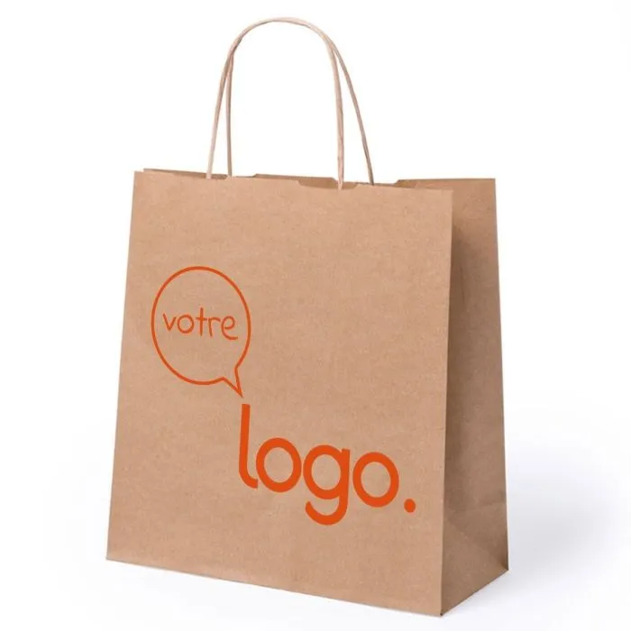 Sac publicitaire en papier naturel L22xH23 - Cention