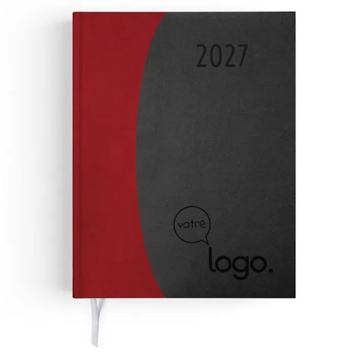 Agenda prestige couverture rigide cuir bi-color sur-mesure