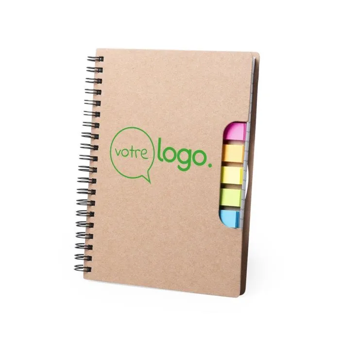 Bloc notes publicitaire en carton recyclé Tiblan