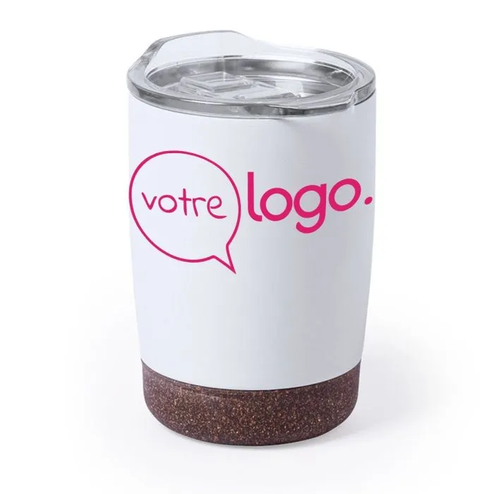 Gobelet inox base liège personnalisé 380ml - Nerux