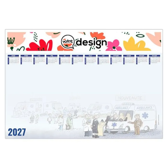 Sous-main calendrier personnalisable 50 cm - Thème humoristique