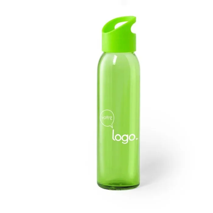 Gourde en verre coloré personnalisée 470ml - Tinof