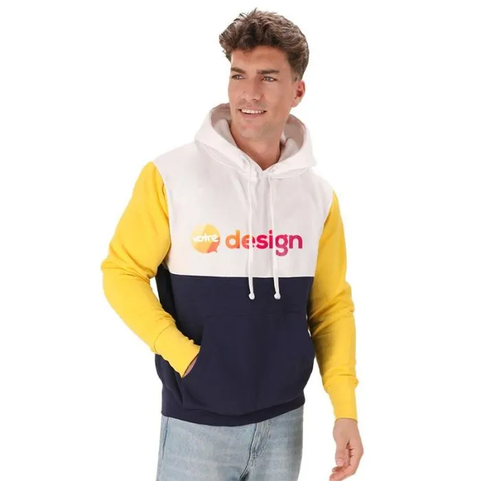Sweat à capuche unisexe tricolore personnalisable