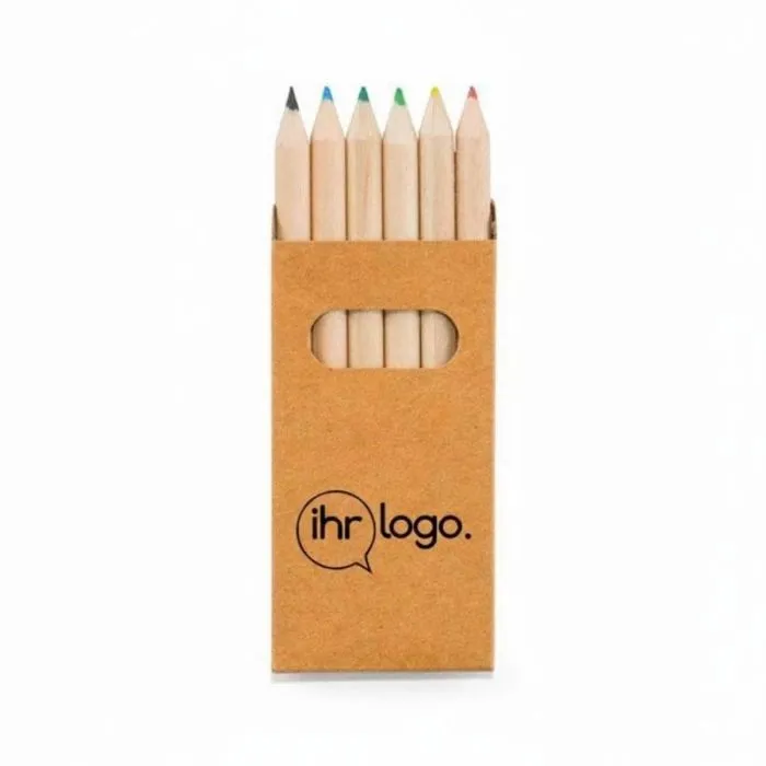 Boîte personnalisée avec 6 crayons de couleur BIRD