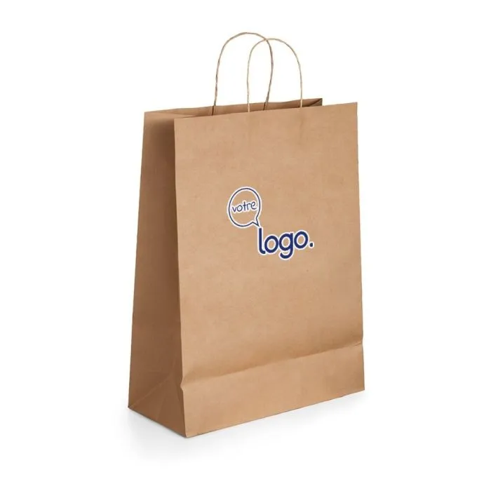 Sac en papier kraft brun publicitaire LEIA