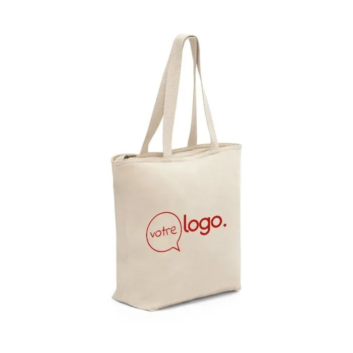 Sac personnalisé 100% coton avec fermeture éclair HACKNEY