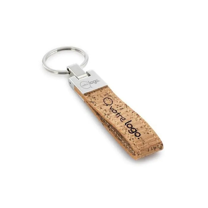Porte-clés publicitaire en liège CORKS