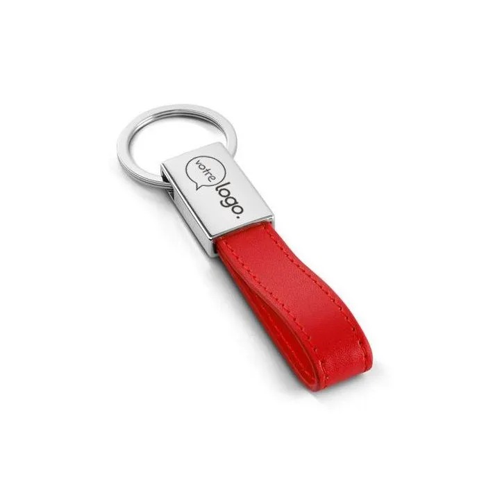 Porte-clés publicitaire simili cuir et métal WATOH