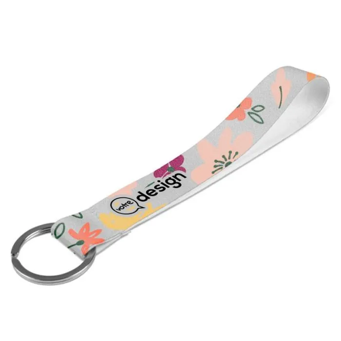 Lanyard courte personnalisable en polyester recyclé rPET avec anneau – SLOUGH