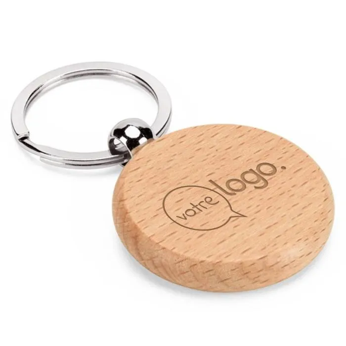 Porte-clés en bois personnalisable - STEWIE ROUND
