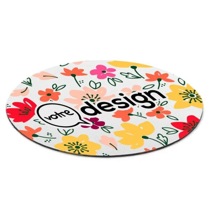 Tapis de souris rond personnalisable avec base caoutchouc - BLAIR ROUND