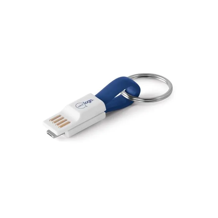 Câble USB publicitaire avec connecteur 2 en 1