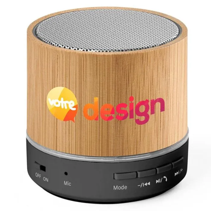 Enceinte personnalisée portable 3W avec micro et boîte support-RE-GLASHOW