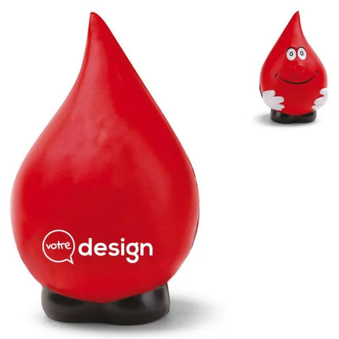 Balle anti-stress publicitaire forme flamme