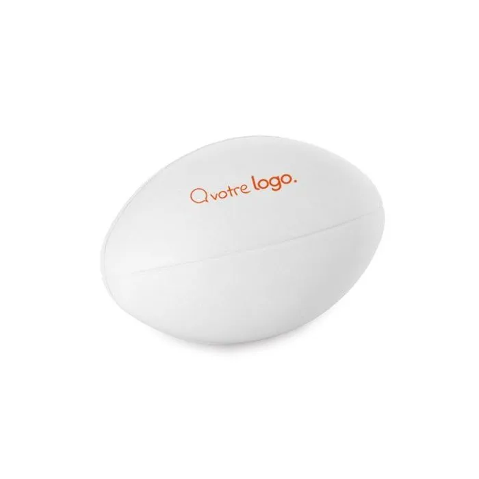 Balle anti-stress publicitaire forme ballon rugby