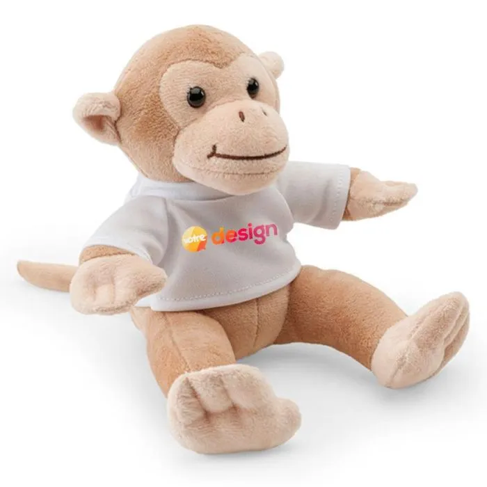 Peluche singe avec t-shirt personnalisable – MONKY