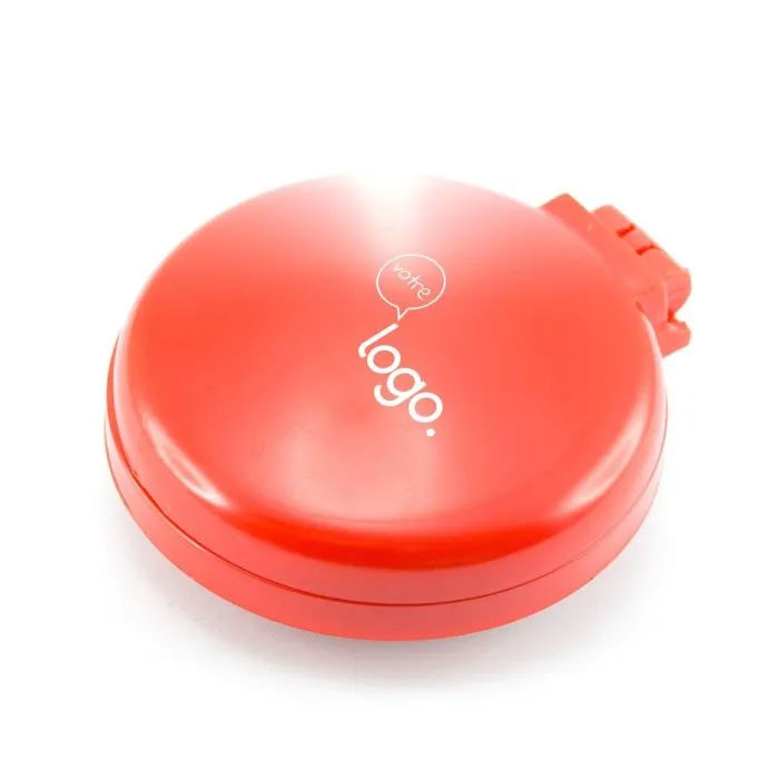 Miroir de poche et sa brosse pliable publicitaire - Glance