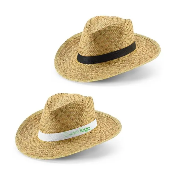Chapeau de paille naturel publicitaire - JEAN POLI.