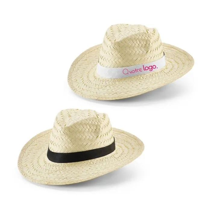 Chapeau de paille avec ruban personnalisable - EDWARD POLI.