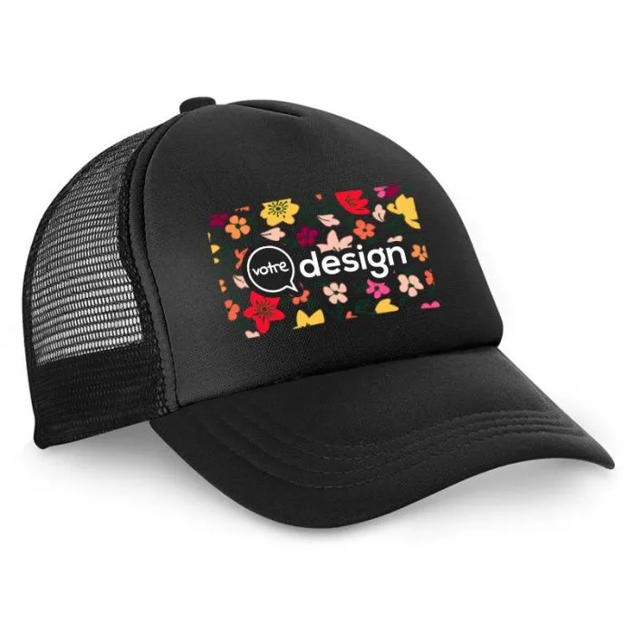 Casquette polyester et maille personnalisable 150 g/m²– NICOLA BK