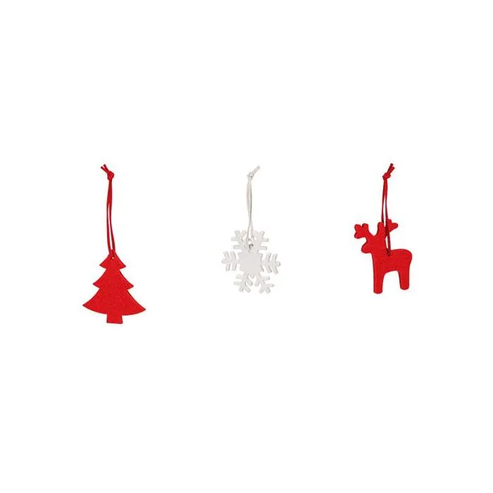 Set de 3 décorations de Noël personnalisé en feutrine - Zermatt