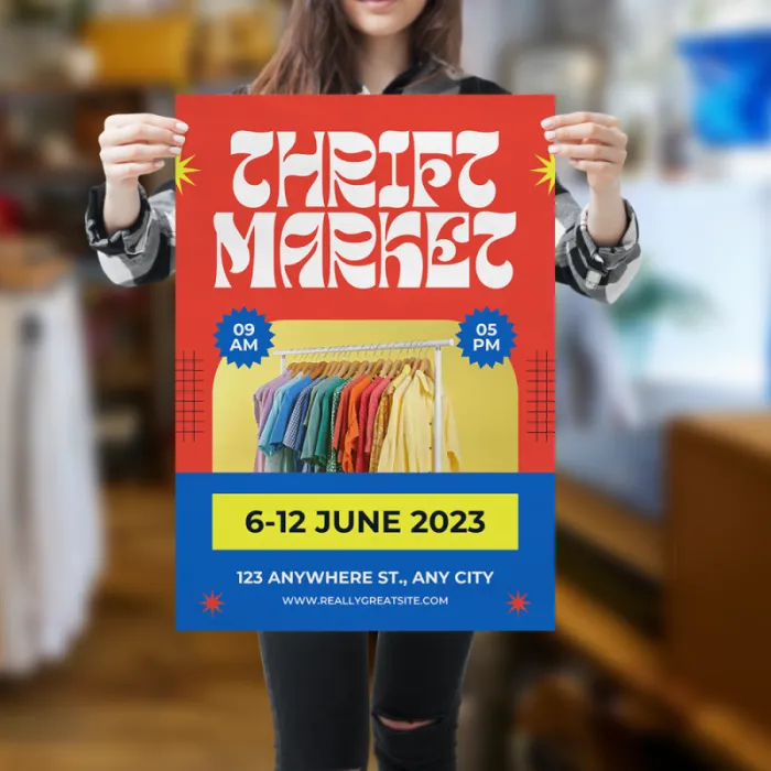 Aanpasbare A2-reclameposter
